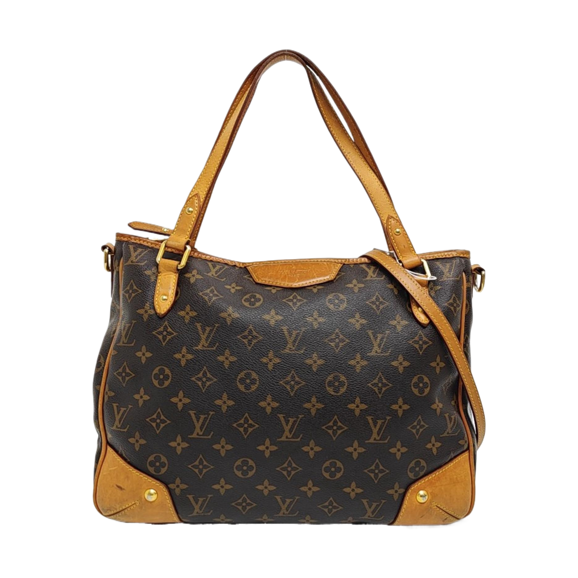 ESTRELA MM Monogram Coated Canvas Brown