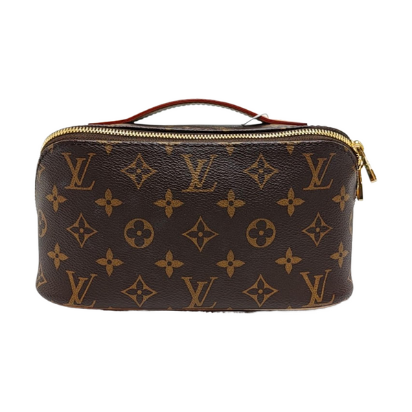 Monogram Coated Canvas Top Handle Bag Brown