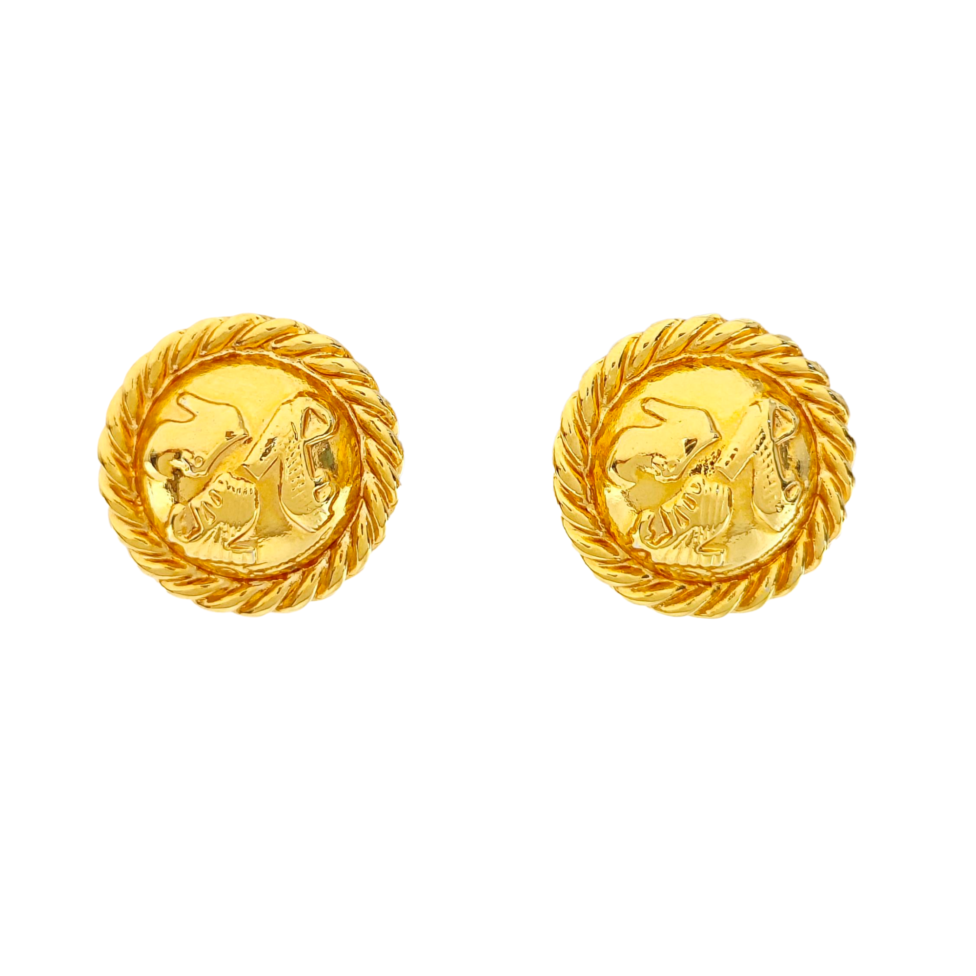 Metal Gold Clip On Earrings