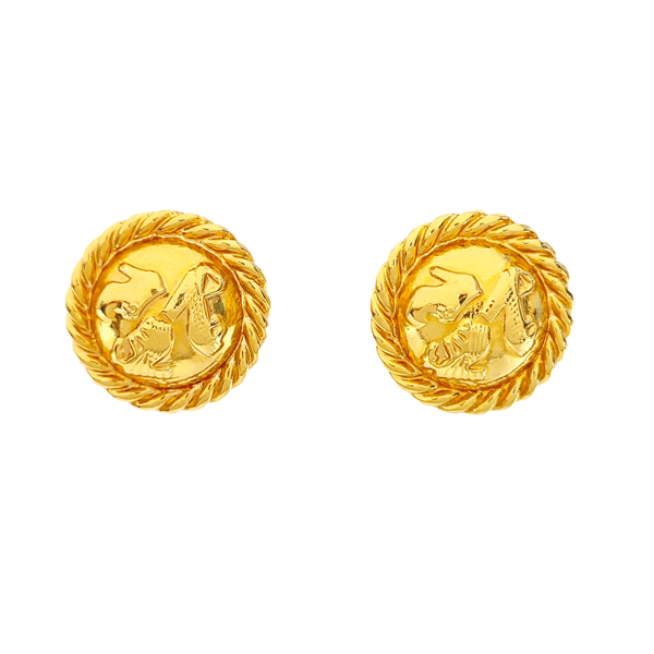 Metal Gold Clip On Earrings