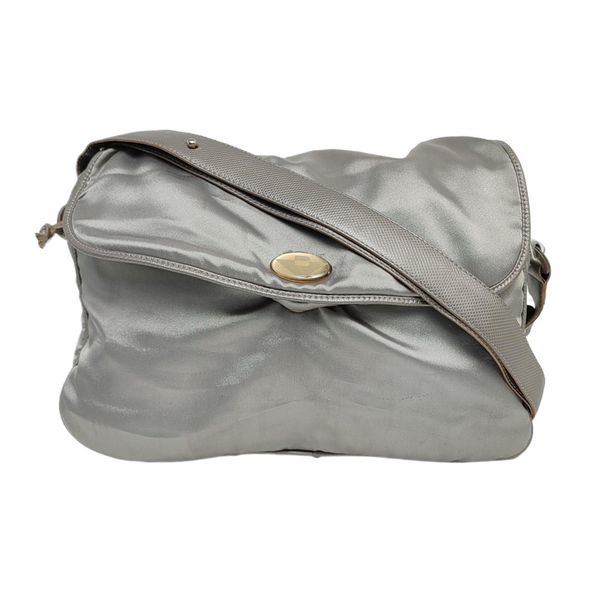 Nylon Shoulder Bag Silver