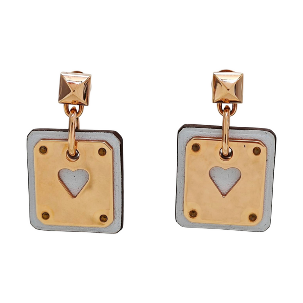 As De Coeur Metal Rose Gold Stud Earrings
