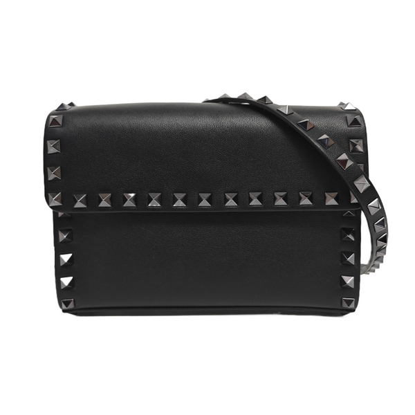 Rockstud Calfskin Black