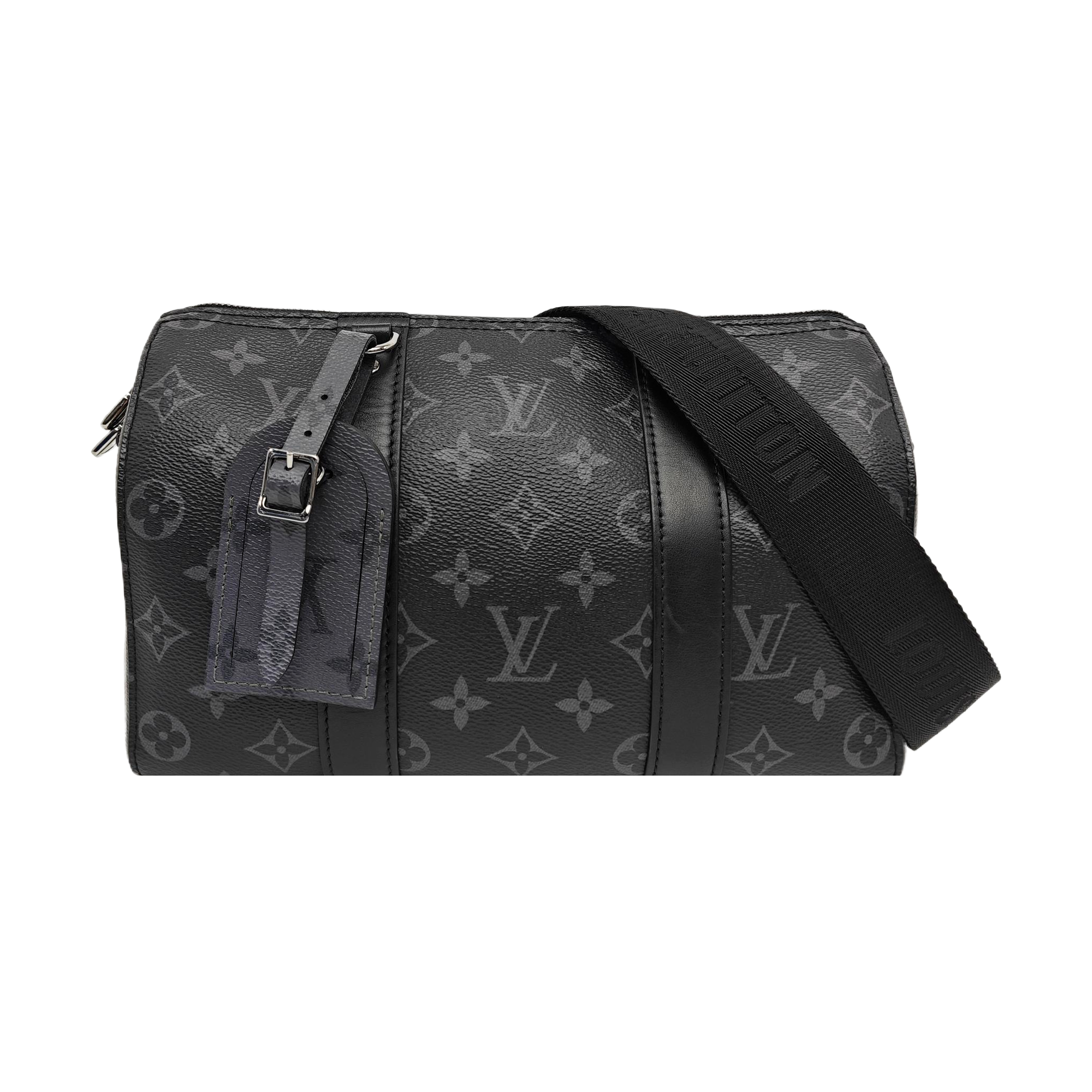 KEEPALL Monogram Coated Canvas Black