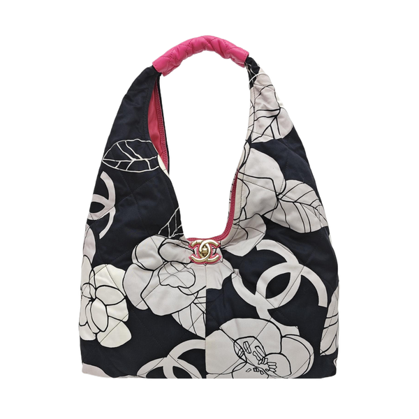 Quilted Canvas Shoulder Bag Small Multicolor