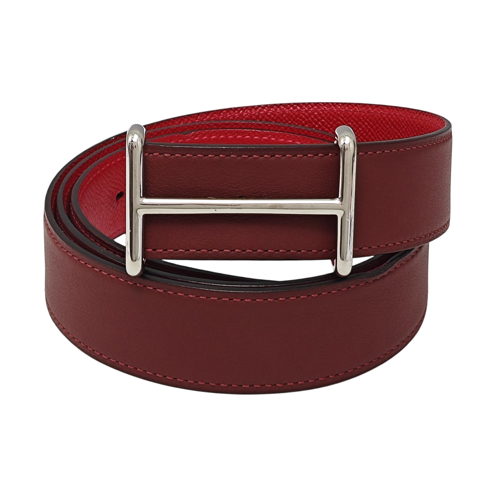 Leather Belt Red