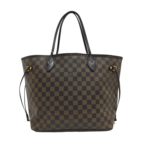 Authenticated pre-owned  NEVERFULL MM Damier Ebene Coated Canvas Brown - Tote Bag at Looply