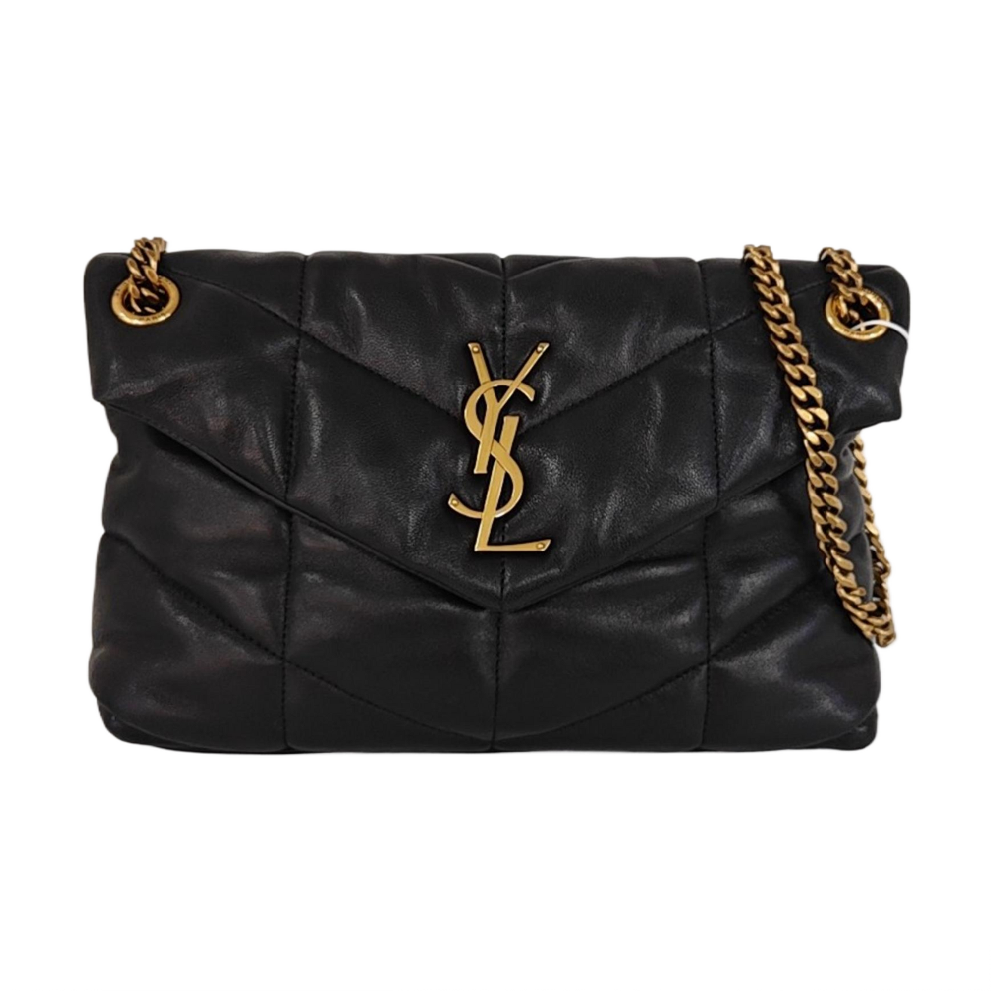PUFFER Small Quilted Lambskin Black