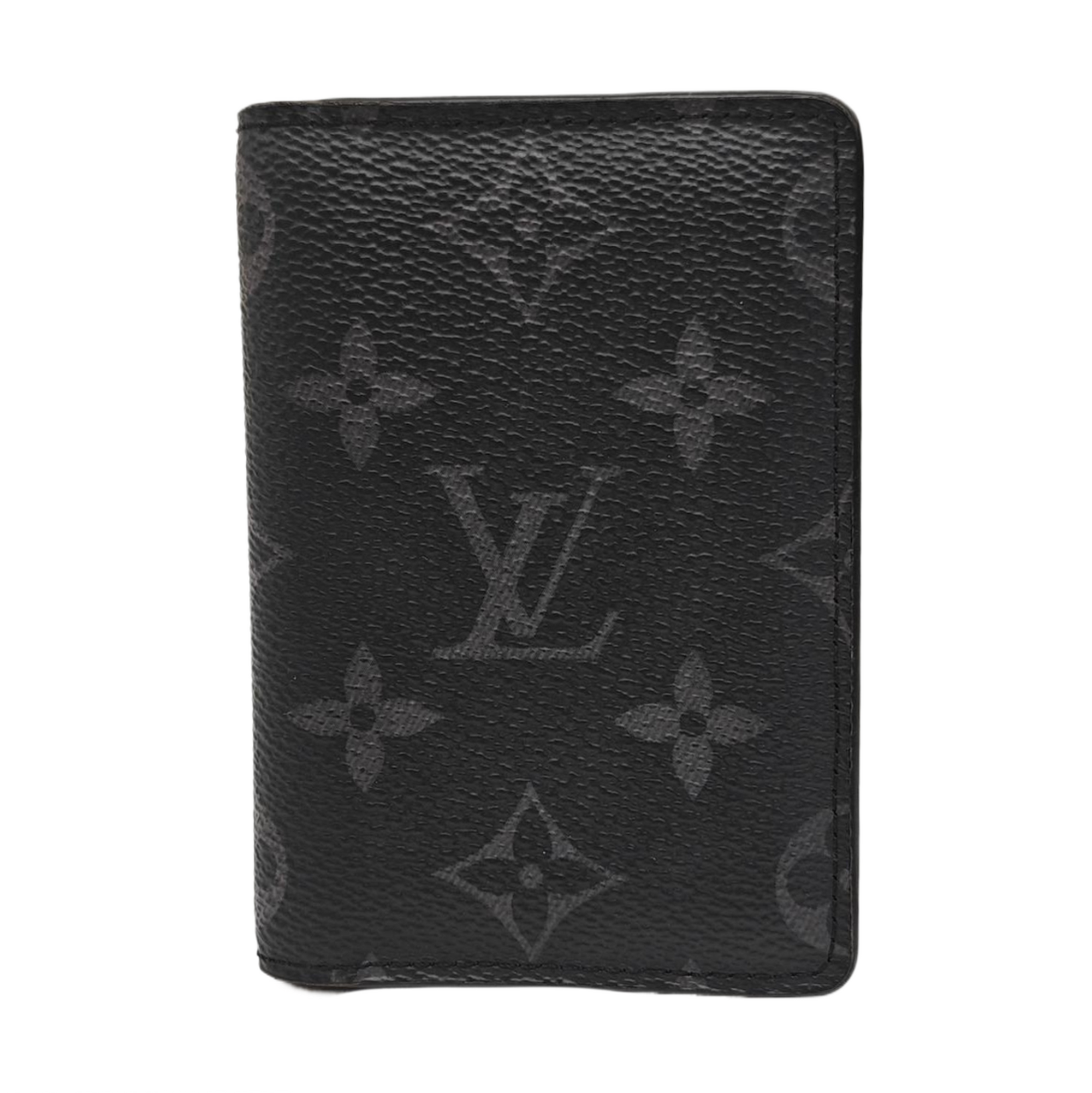 Monogram Coated Canvas Card Holder Gray