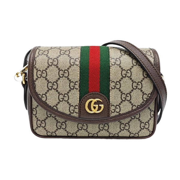 Monogram Coated Canvas Shoulder Bag Mini Beige