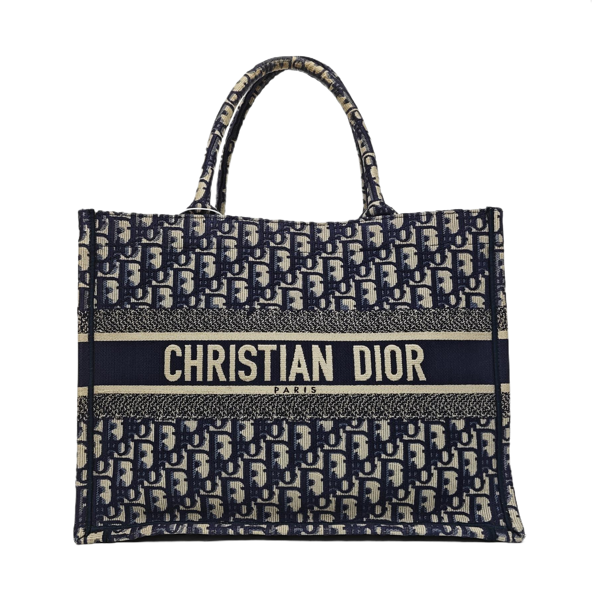 Book Tote Medium Oblique Canvas Blue