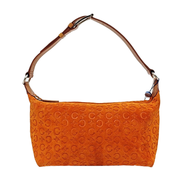 Suede Top Handle Bag Orange