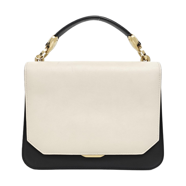 Calfskin Top Handle Bag White
