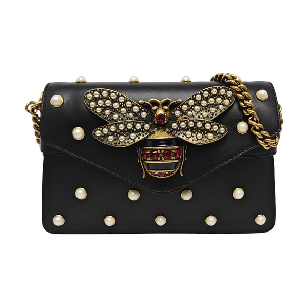 Queen Margaret Mini Calfskin Black