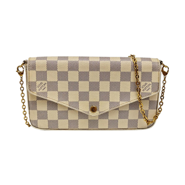 FÉLICIE Damier Azur Coated Canvas White