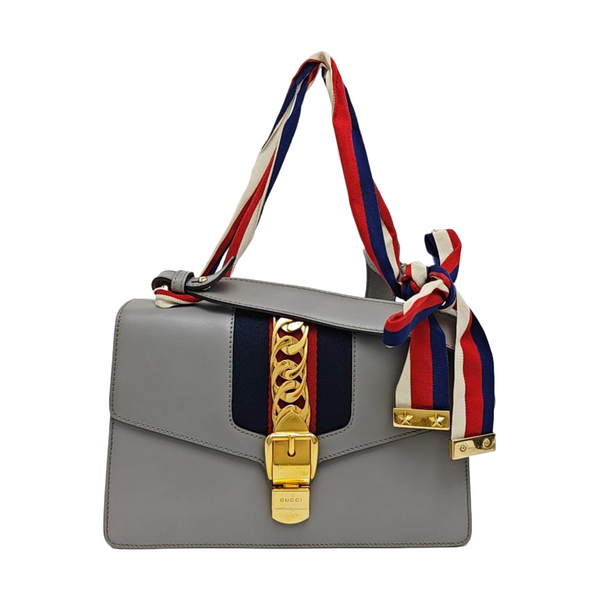 Sylvie Small Calfskin Gray