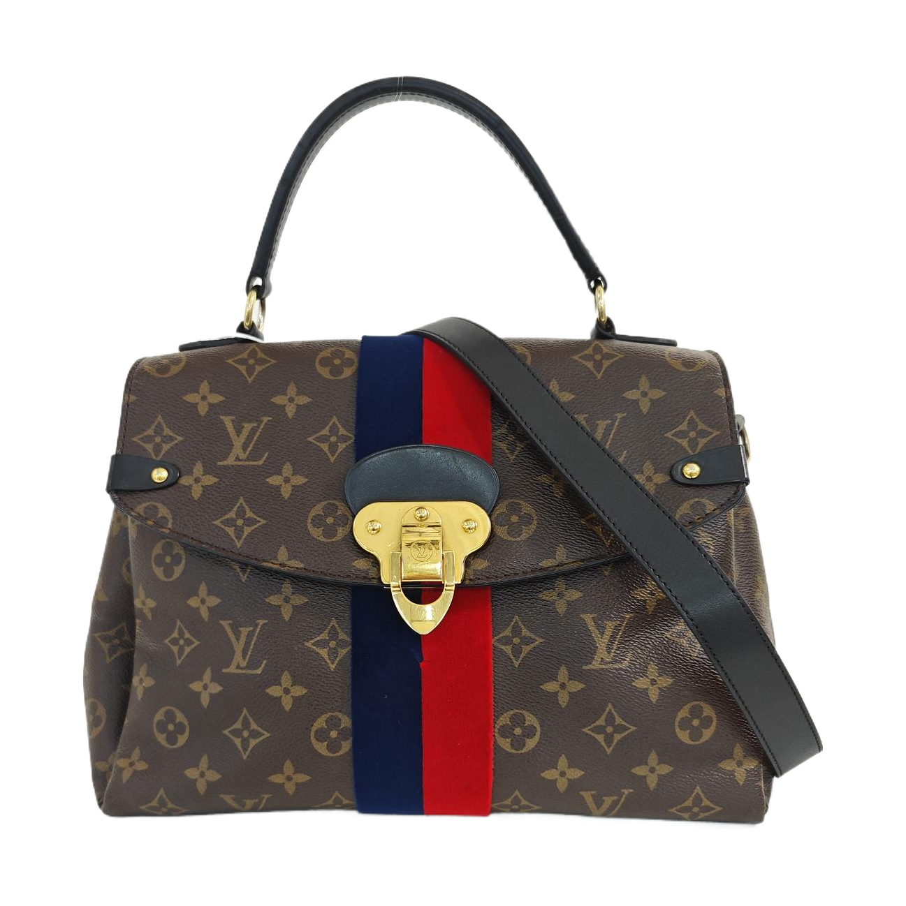 GEORGES MM Monogram Coated Canvas Brown