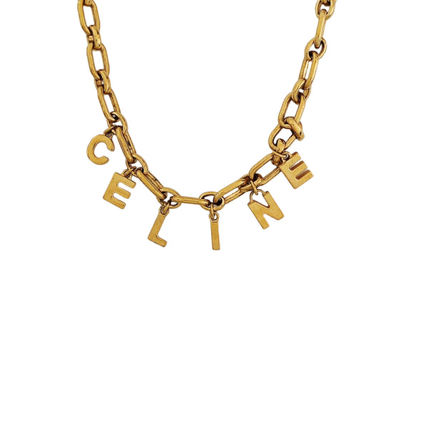 Collar de metal dorado
