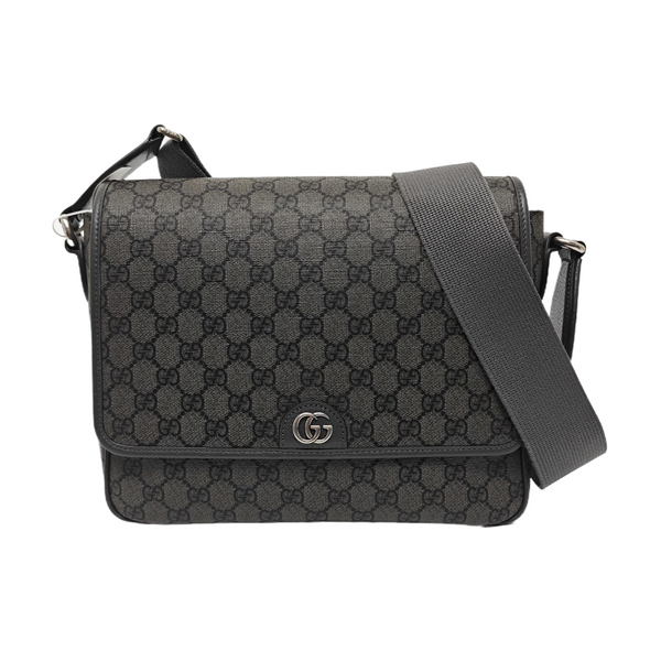 Ophidia Medium Monogram Coated Canvas Gray