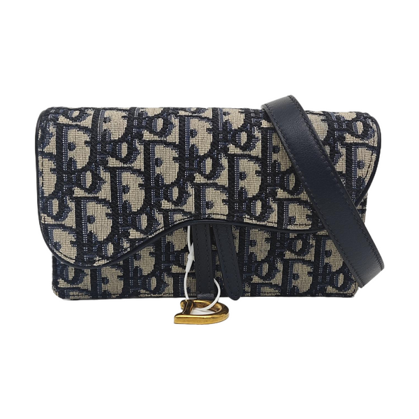 Saddle Mini Oblique Canvas Blue