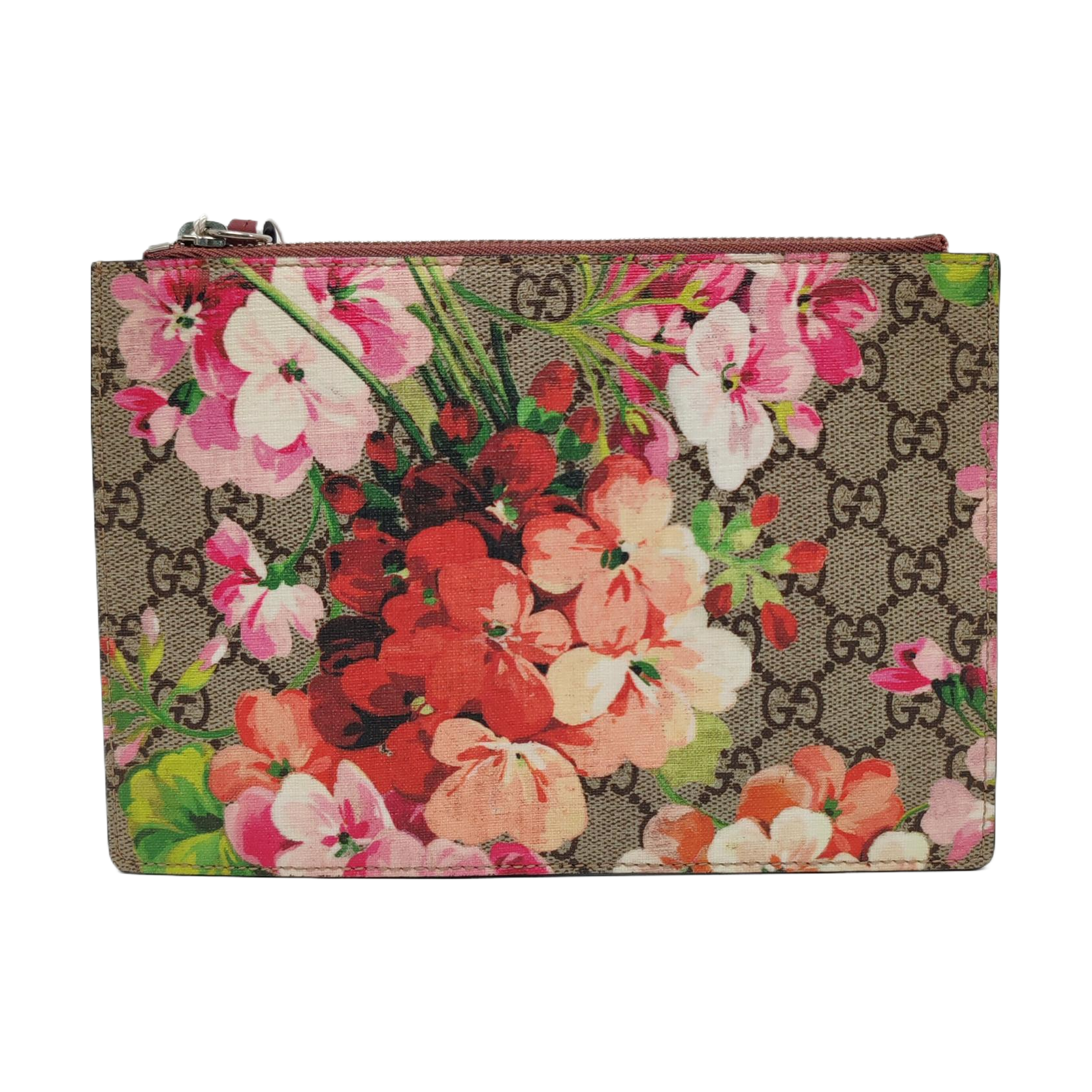 GG Blooms Monogram Coated Canvas Beige