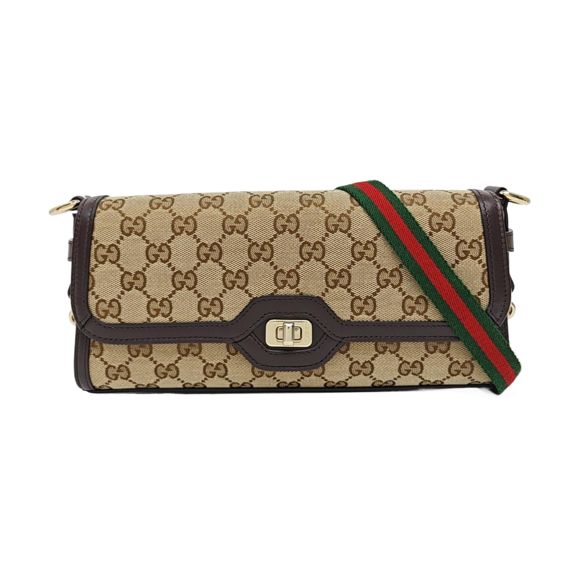 Horsebit Chain Small Monogram Canvas Brown