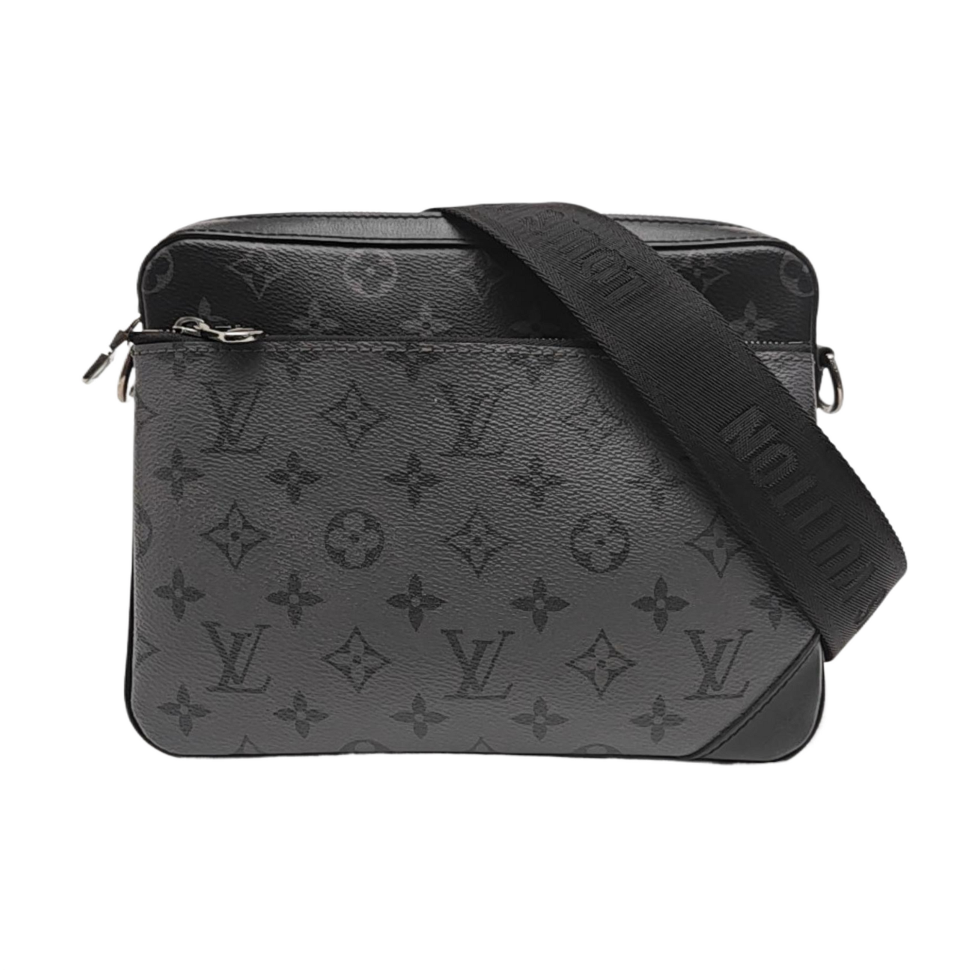 TRIO Monogram Coated Canvas Gray