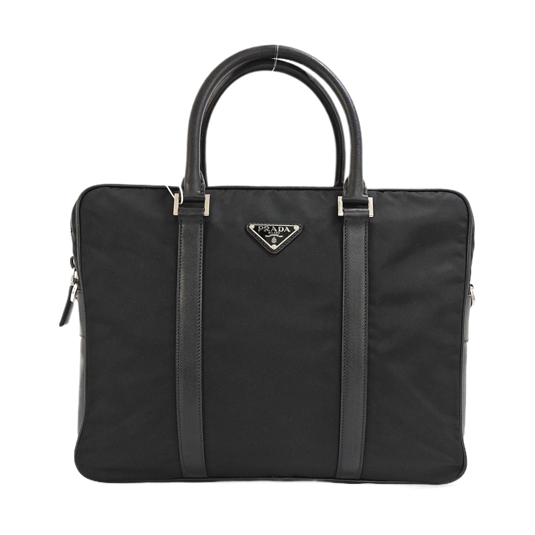 Nylon Top Handle Bag Black