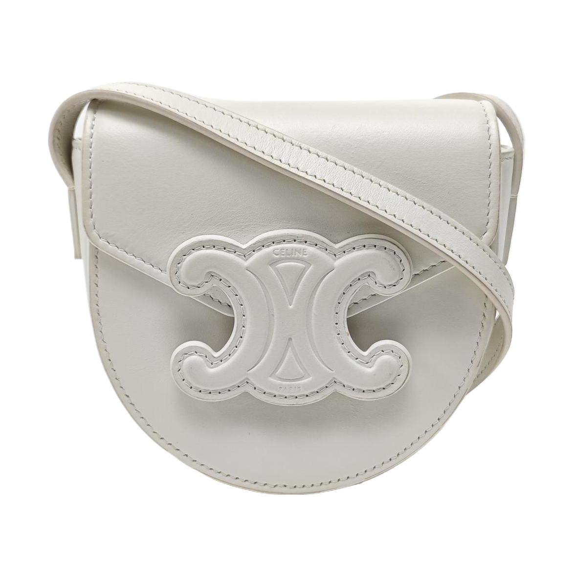Calfskin Shoulder Bag White