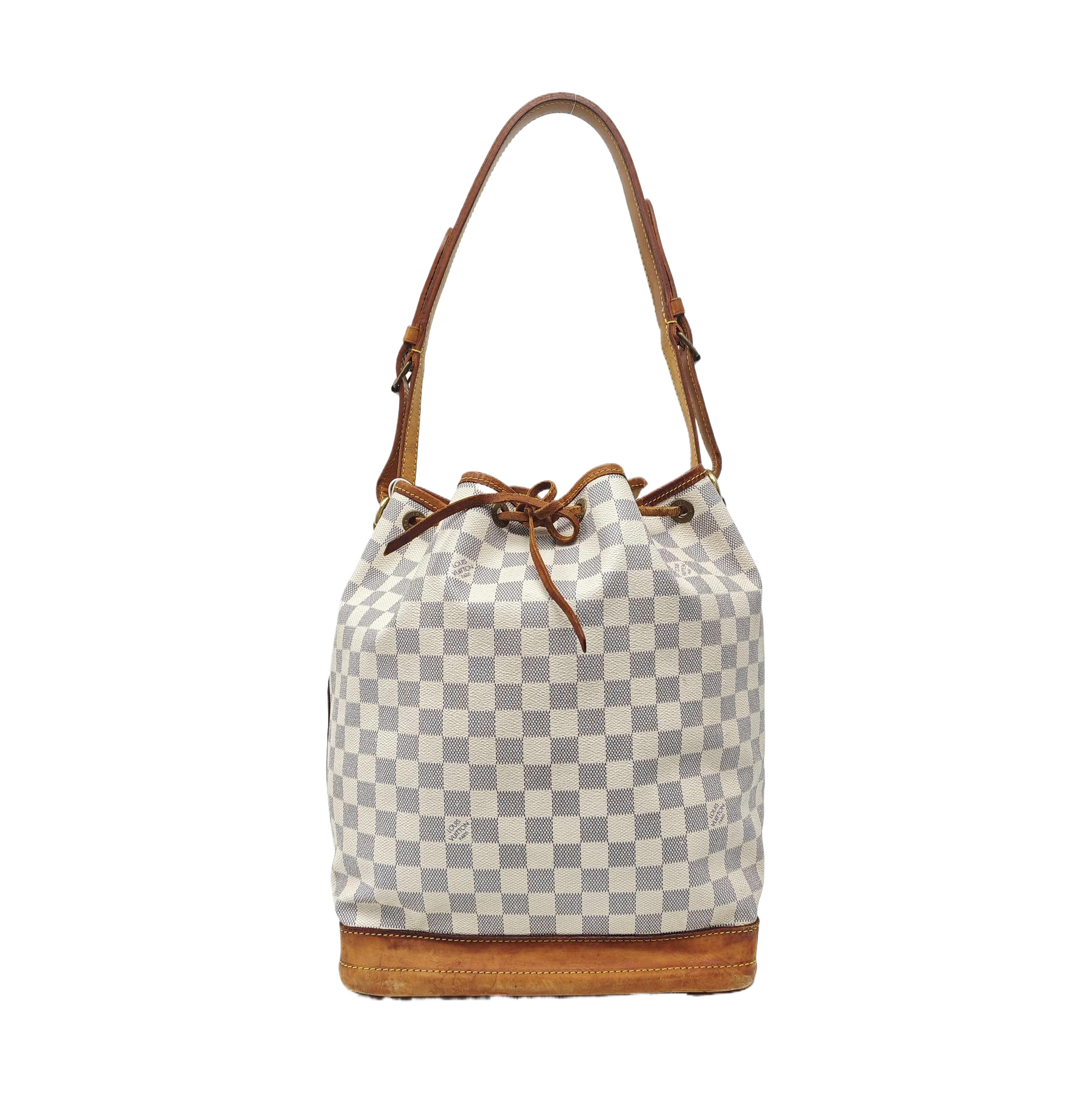 NOÉ GM Damier Azur Coated Canvas White