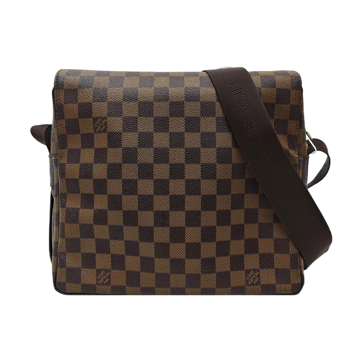 NAVIGLIO MM Damier Ebene Coated Canvas Brown