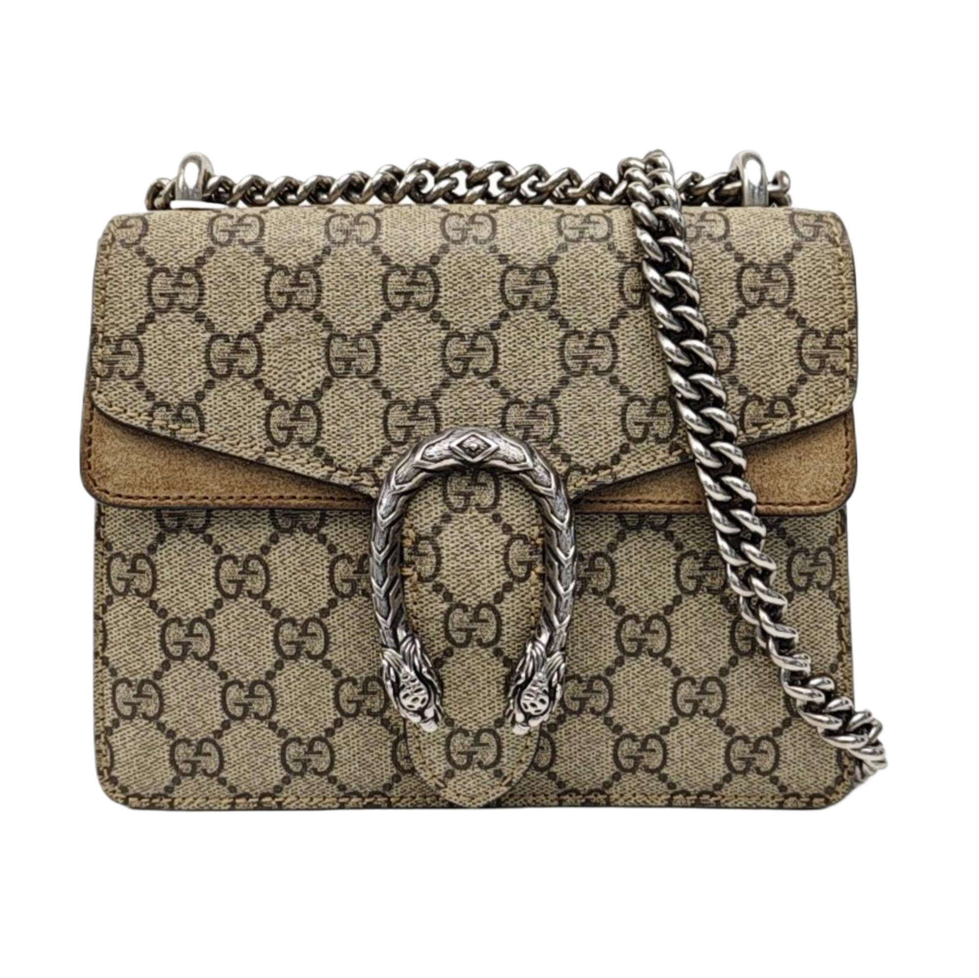 Dionysus Mini Monogram Coated Canvas Beige