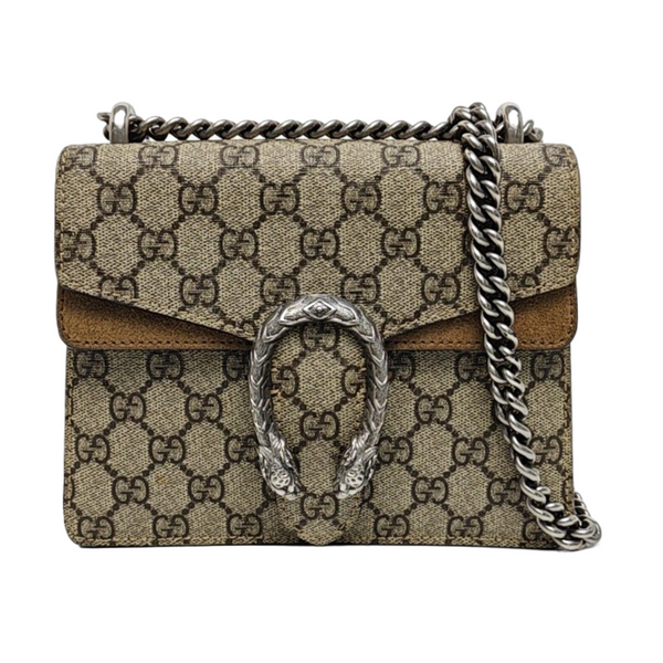 Dionysus Mini Monogram Coated Canvas Beige
