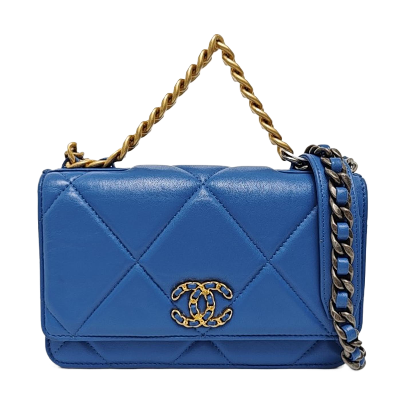 CHANEL 19 WOC Quilted Lambskin Blue