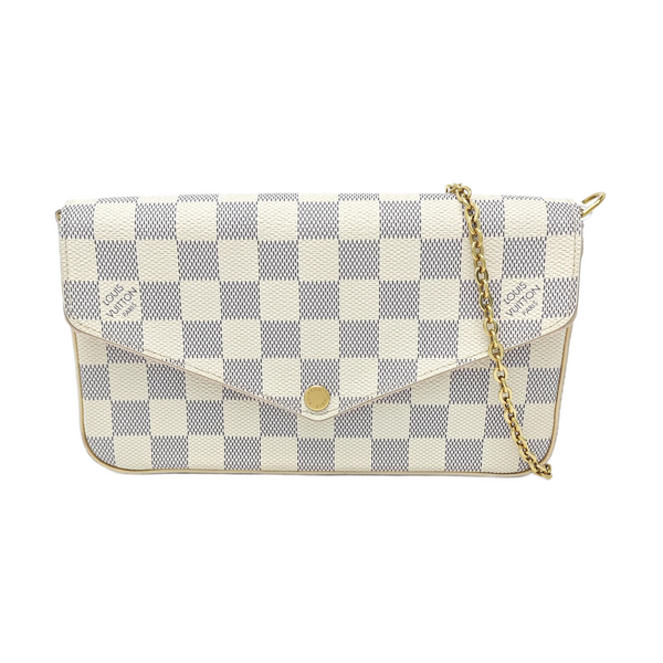 FÉLICIE Damier Azur Coated Canvas White