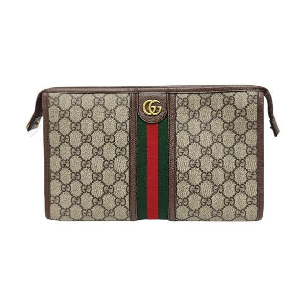 Ophidia Small Monogram Coated Canvas Beige