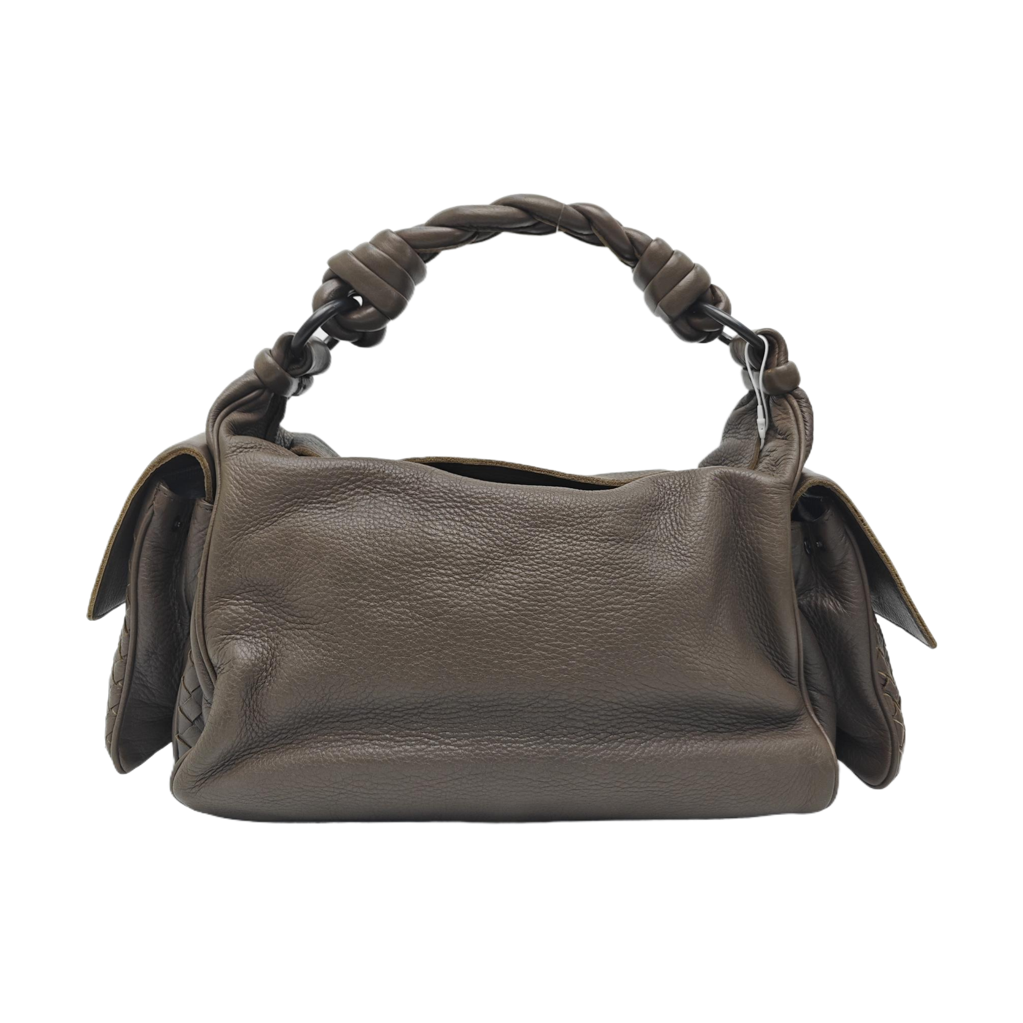 Calfskin Top Handle Bag Brown