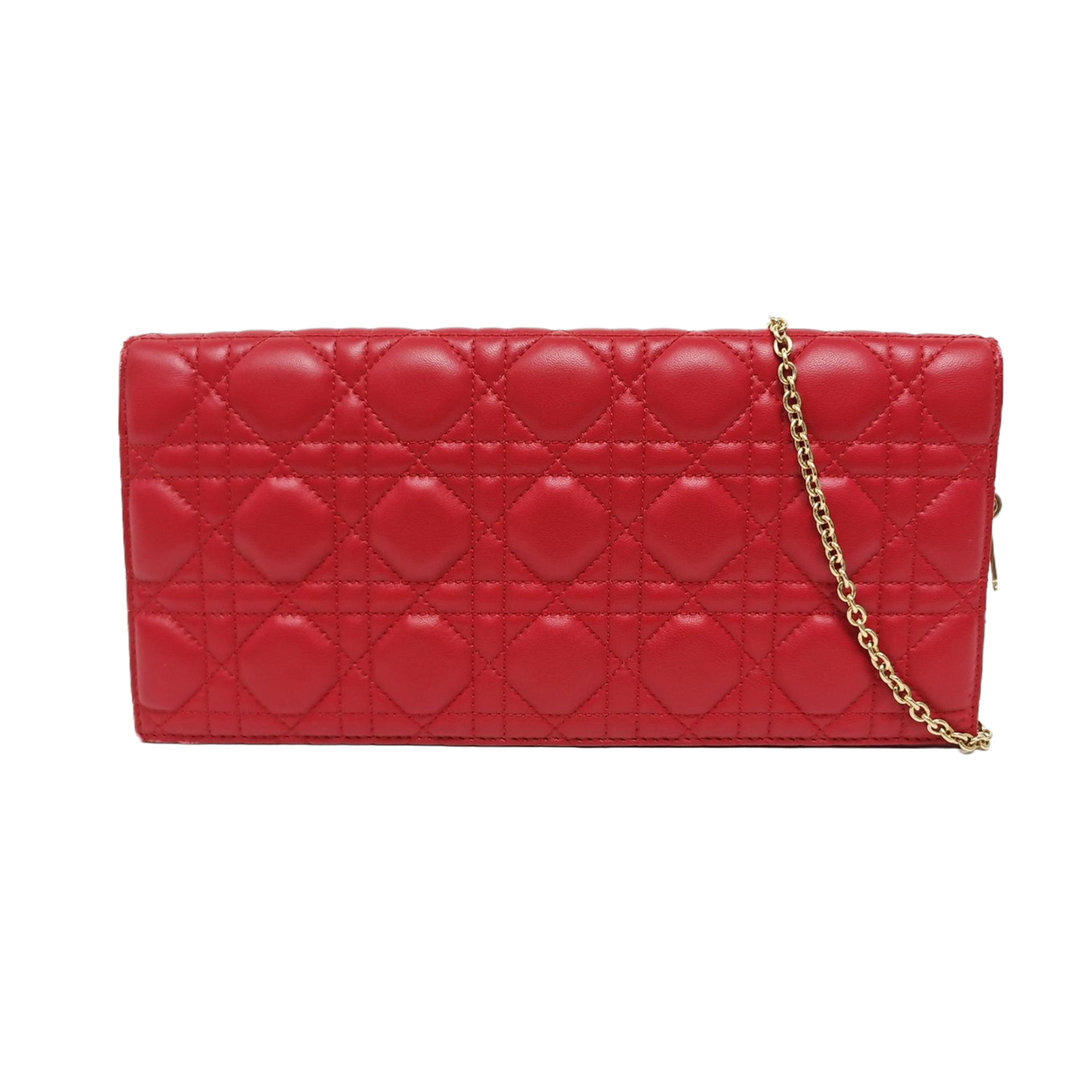 Lady Dior Cannage Calfskin Red