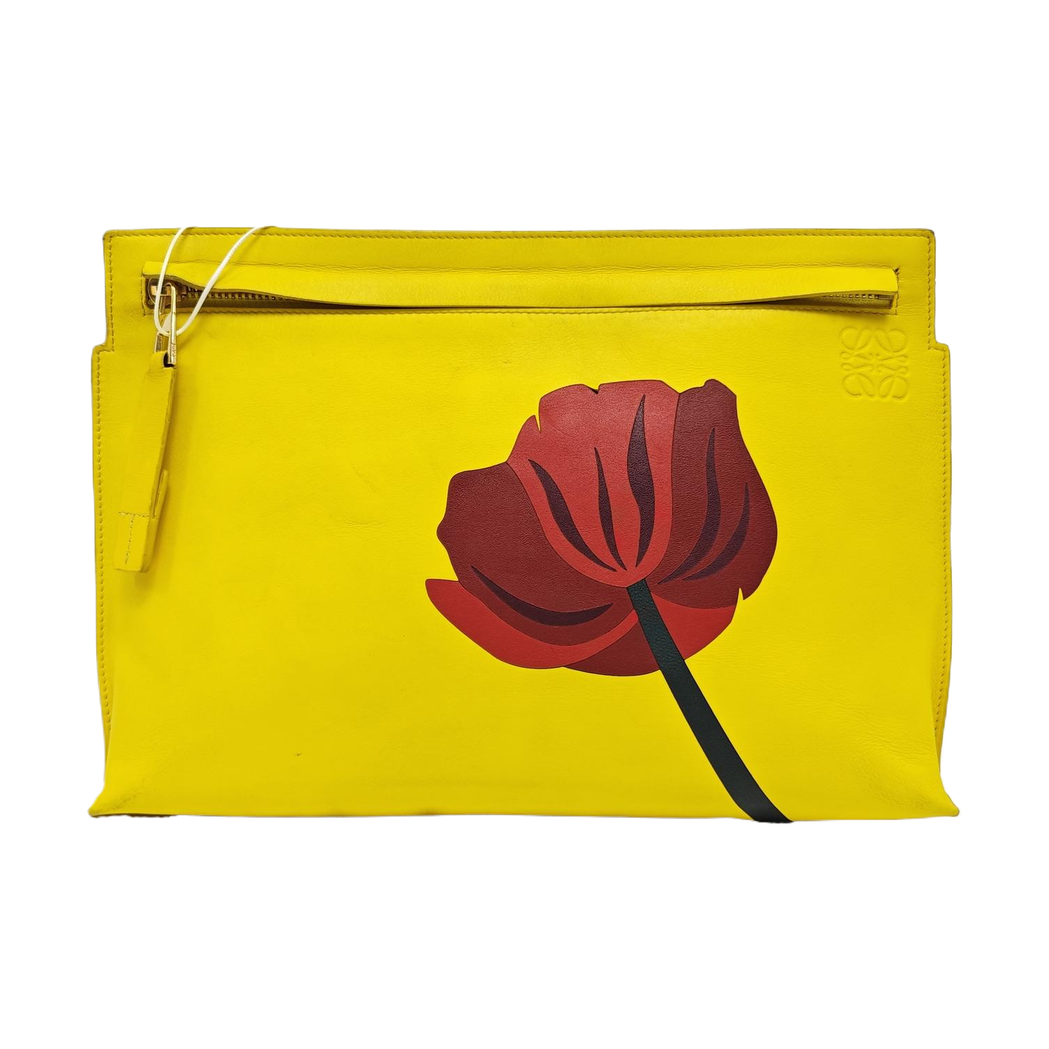 T Pouch Calfskin Yellow
