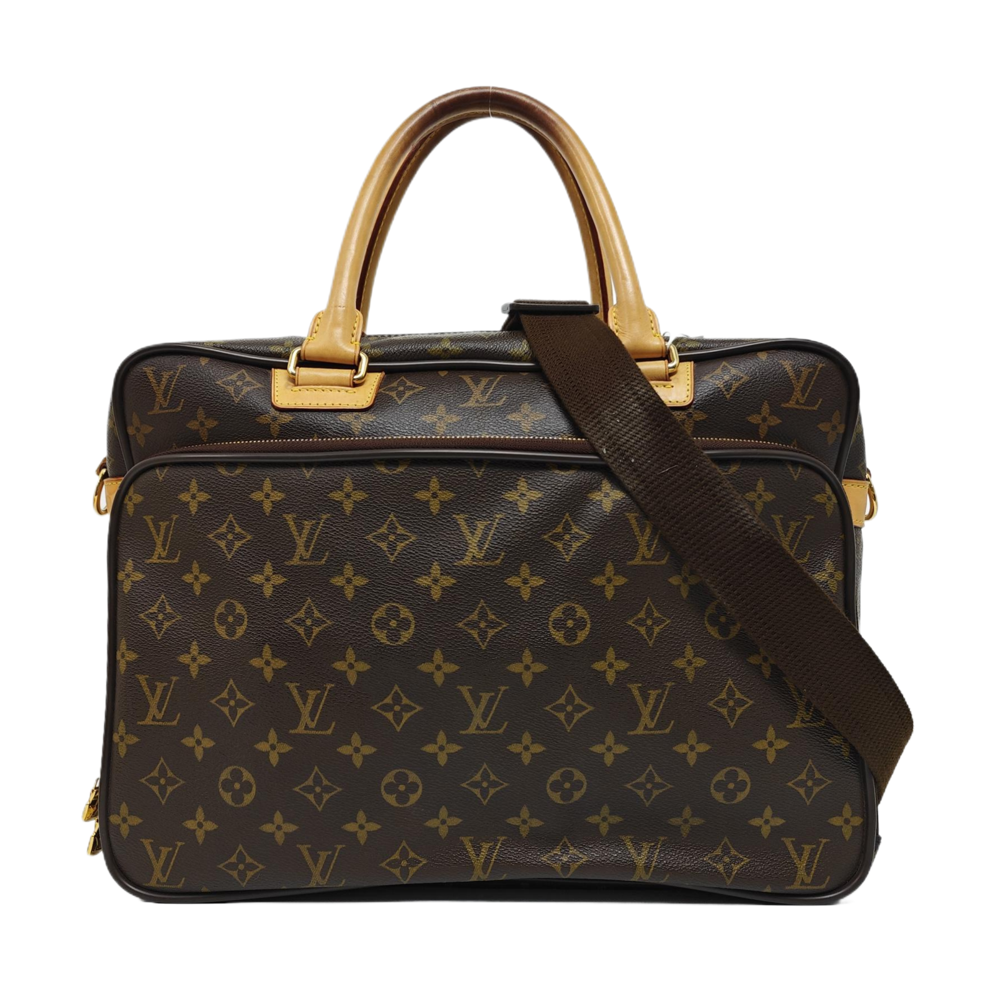 ICARE Monogram Coated Canvas Brown
