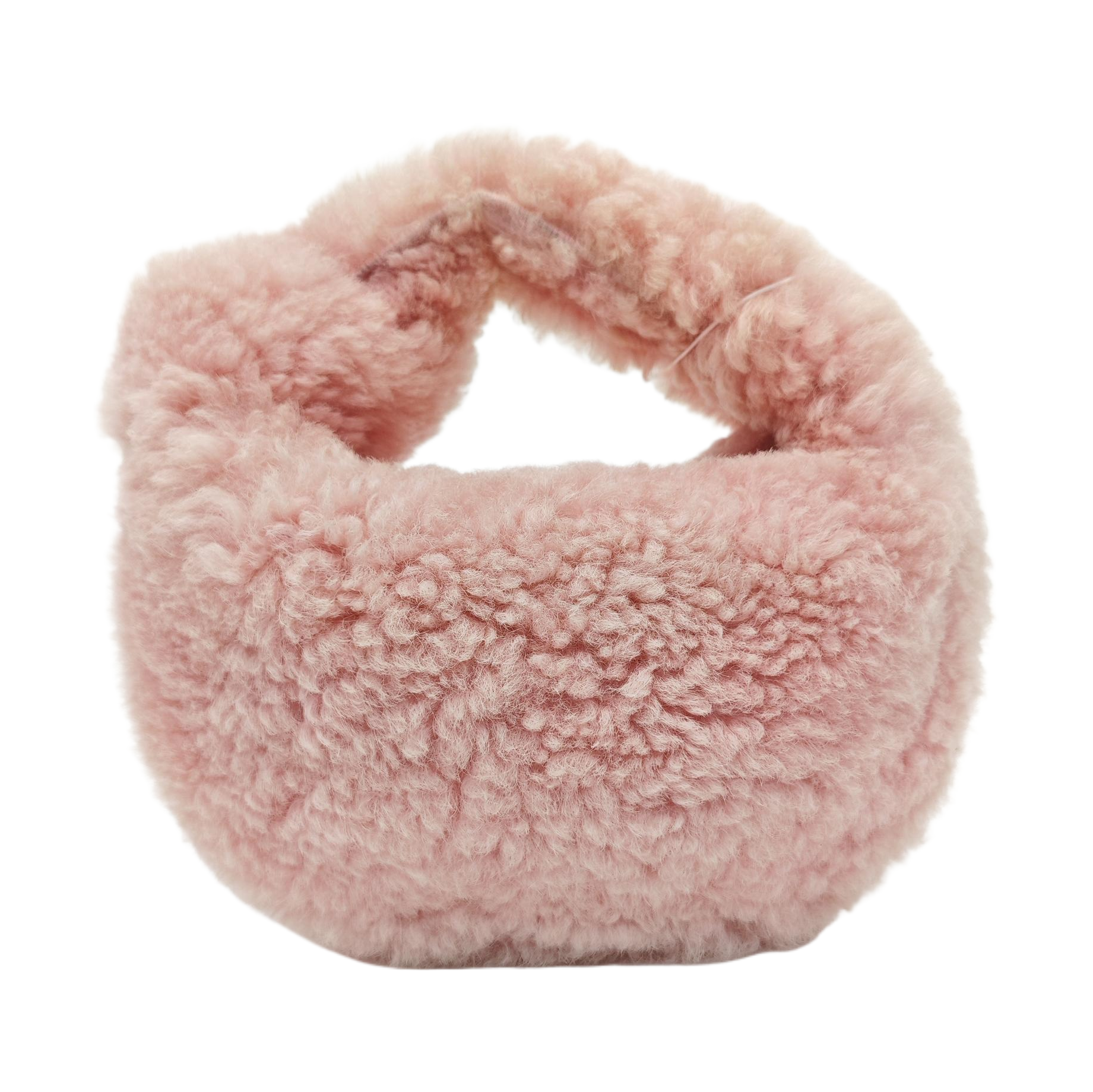 Fur Top Handle Bag Pink