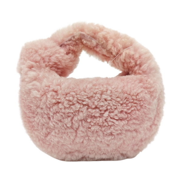 Fur Top Handle Bag Pink