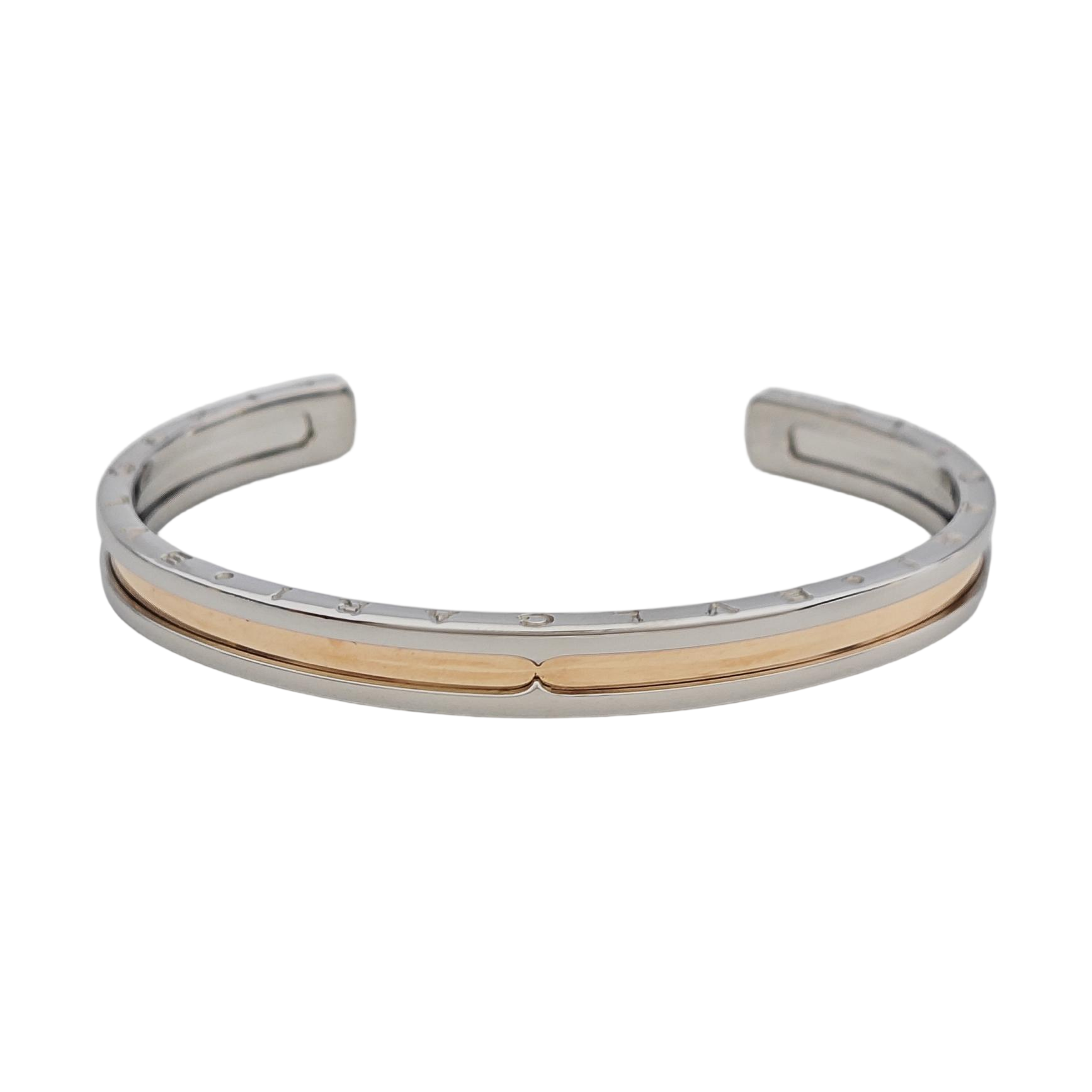 B.ZERO1 18k Rose Gold Silver Bangle