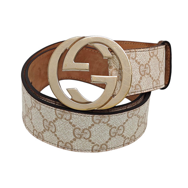 Coated Canvas Belt Beige