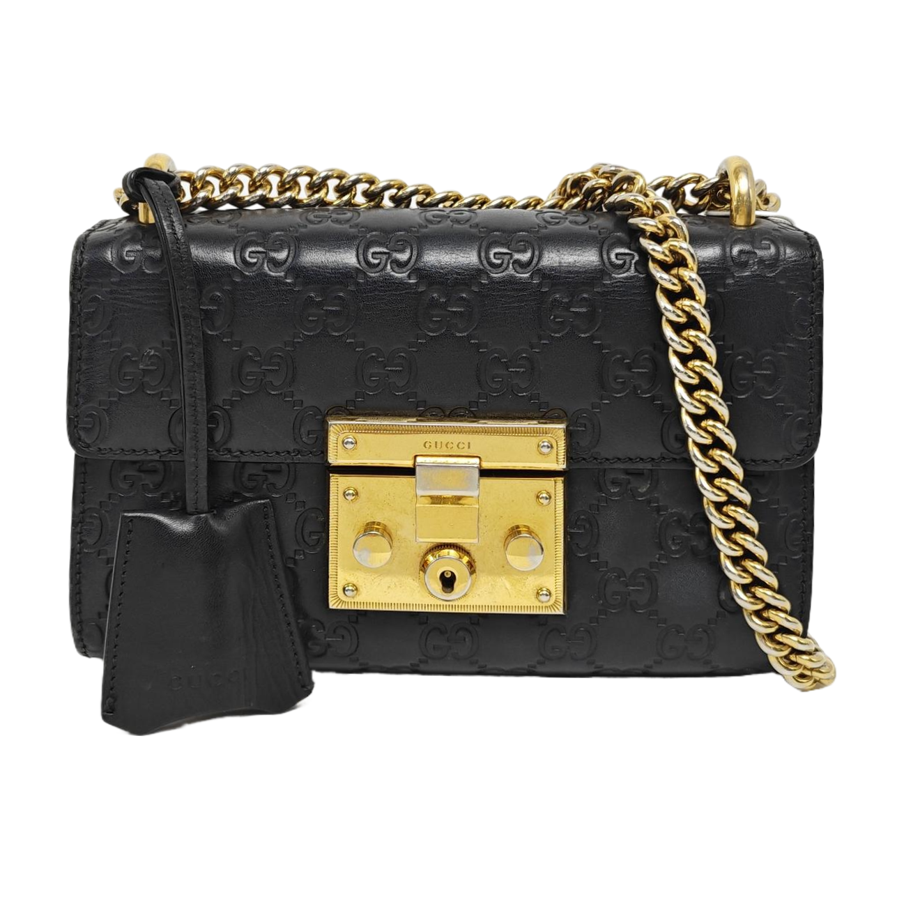 Padlock Small Monogram Calfskin Black