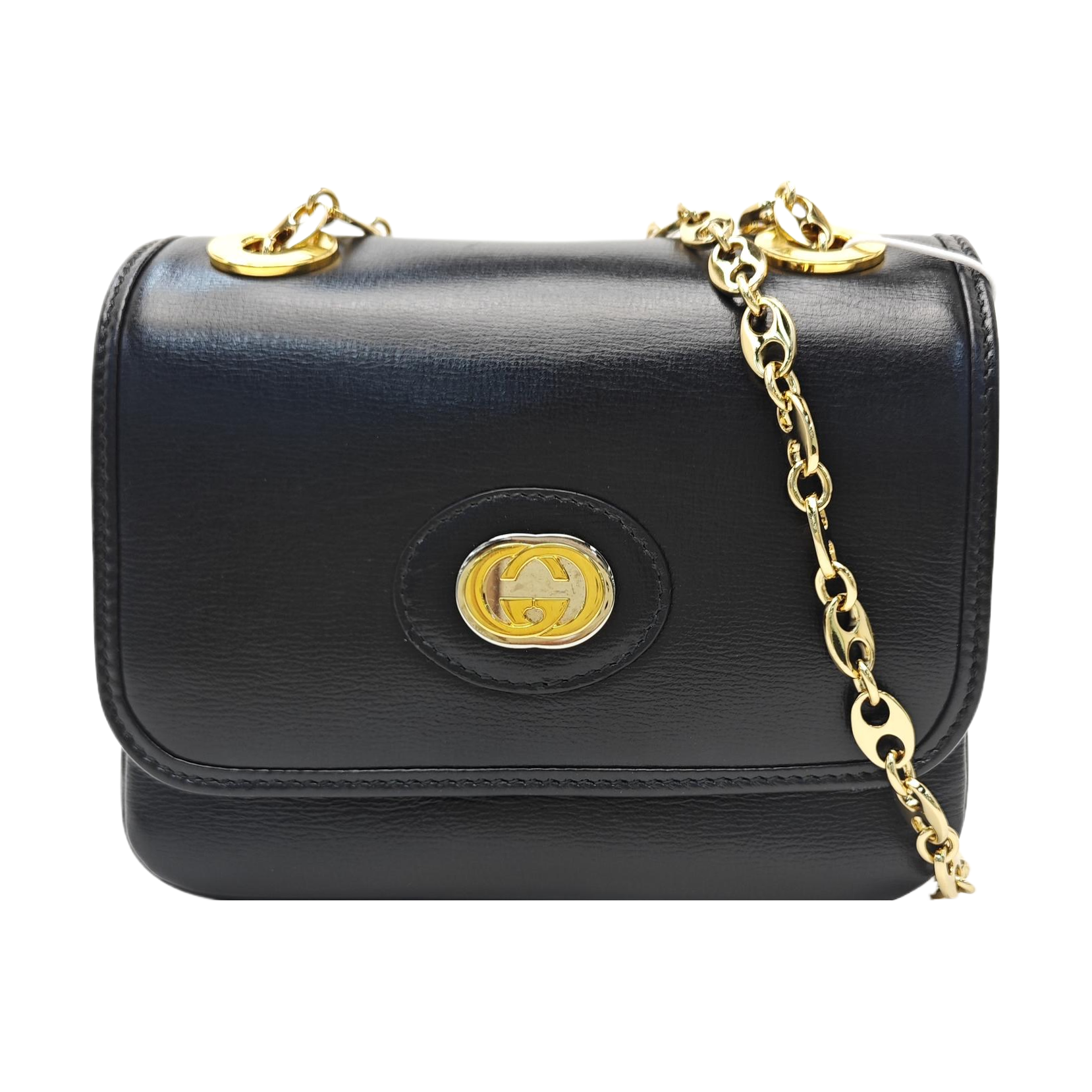 Calfskin Shoulder Bag Small Black
