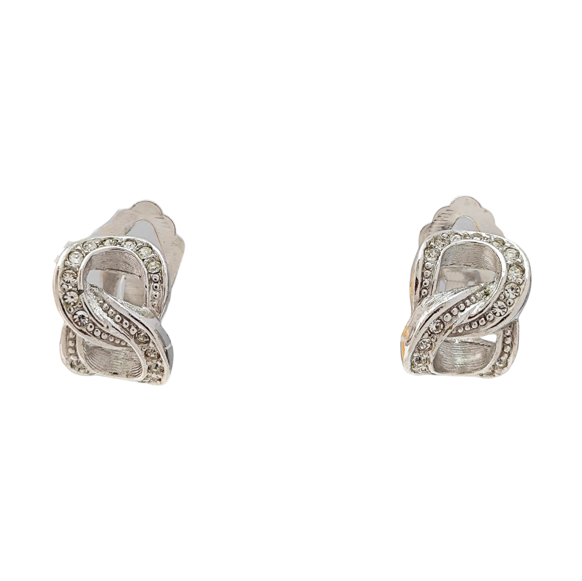 Metal Silver Clip On Earrings