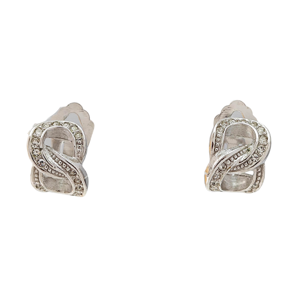 Metal Silver Clip On Earrings