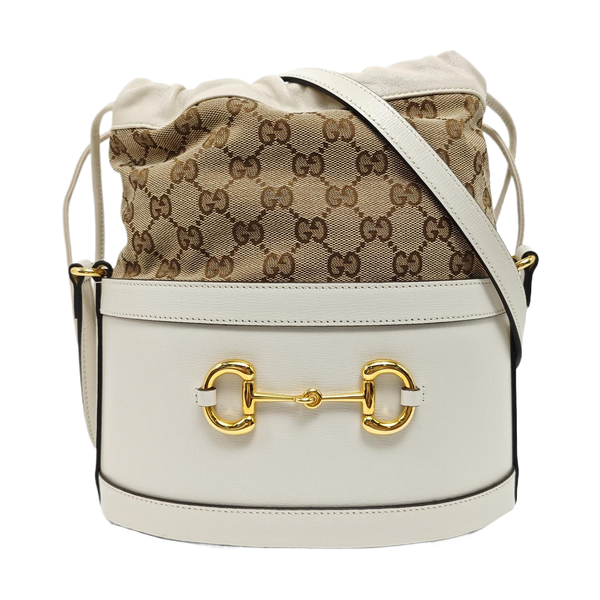 Horsebit 1955 Small Monogram Calfskin White