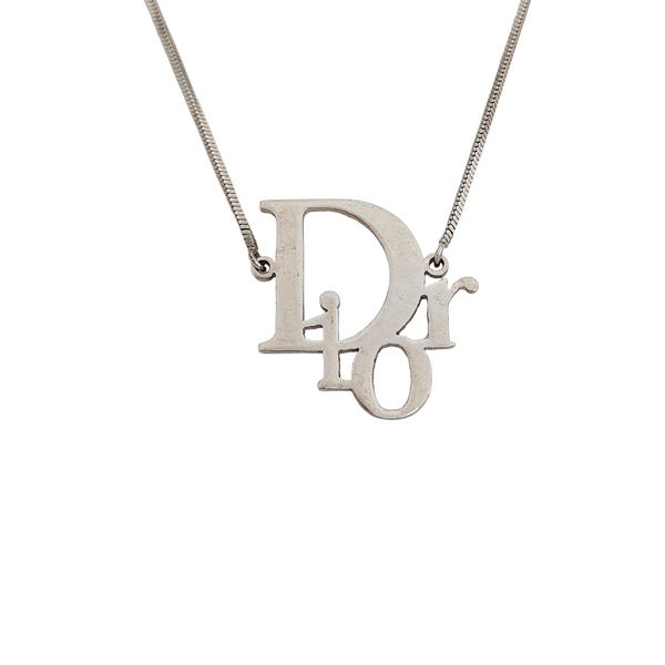 Dior Oblique Metal Silver Necklace